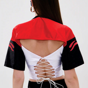 OEM Women's Sexy Lace Back American Football Jersey Custom Number V Neck Performance Crop Top Fashion Soccer Jersey Manufacturer - Product Image 2