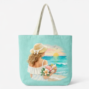 Sac de shopping en toile brodé avec logo personnalisé, grande capacité, réutilisable, en coton, robuste, sac écologique pour femmes - Product Image 5
