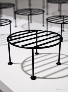 Support à plantes rond en fer avec revêtement en poudre, à plusieurs niveaux, porte-pot de fleurs moderne, écologique, pour l'intérieur/l'extérieur, pour jardin, maison, support pour plantes - Product Image 1
