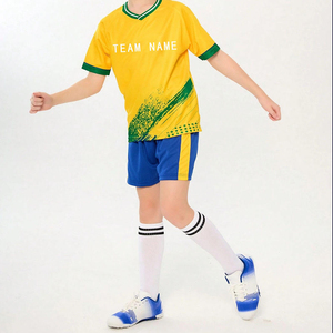Maillot de football pour enfants personnalisé avec nom et logo, sublimation, respirant, col rond, maillot de foot vierge, séchage rapide, maillot de foot pour enfant - Product Image 1