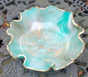 Belle coupelle décorative faite à la main, idées de décoration intérieure, art en résine pour servir - Product Image 6