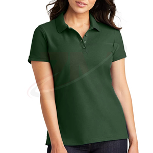 เสื้อโปโลผู้หญิงแบบกำหนดเอง ผลิตแบบ OEM ผ้าฝ้ายระบายอากาศ แขนสั้น สั่งซื้อจำนวนมาก คุณภาพส่งออก - Product Image 3