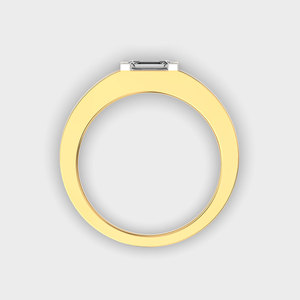 Anillo de Diamante de 1 Quilate con Corte Esmeralda, Chapado en Oro Amarillo de 14K, Certificado IGI, Cultivado en Laboratorio, CVD, VS1, FG, Anillo de Compromiso de Lujo para Mujer - Product Image 6
