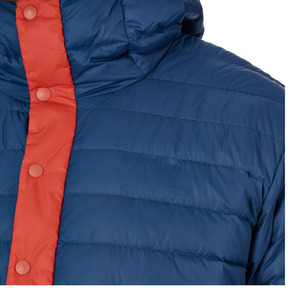 Chaqueta Acolchada con Capucha para Hombre, Diseño Color Block, Invierno, Casual, Resistente al Viento, Relleno Grueso de Poliéster, Corte Regular, Cierre de un Solo Botón - Product Image 4