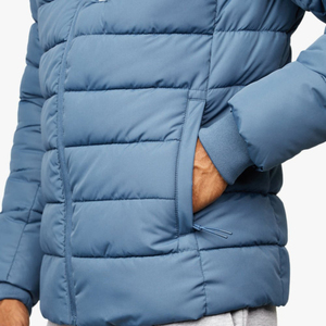 Chaqueta Acolchada Unisex de Estilo Moderno, Corte Ajustado, con Cuello Alto y Diseño de Parches, 100% Nailon, Hecha a Medida para Invierno - Product Image 5
