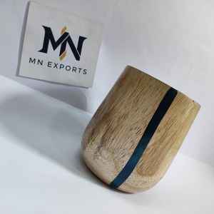 Juego de Mesa de Madera de Caucho Importada 100% Natural para el Hogar, Juego de Mesa de Madera para Tazas de Café - Product Image 4