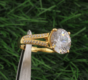 925 Sterling <b>Silver</b> Bezel Setting CZ Brilliant Cut Handmade Classic <b>Boho</b> Dainty Solitaire <b>Ring</b> Certified Jaipur Wedding Party - Product Image 4