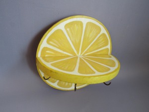 Premium Lemon Theme <b>Wall</b> Mounted <b>Key</b> Holder <b>Hook</b> For Kids Room For School Bags Hats And Small Items And Hanging House <b>Keys</b> - Product Image 4