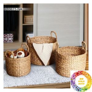 Cestas Redondas de Jacinto de Agua al por Mayor con Asas o Diseños sin Asas para Tiendas de Artículos para el Hogar, Tiendas de Regalos y Compradores Minoristas - Product Image 2
