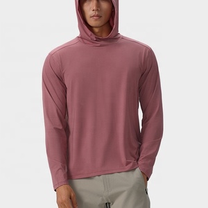 Men's <b>Cowl</b> <b>Neck</b> <b>Long</b> <b>Sleeve</b> Fitted Moisture Wicking Solid Color Polyester Athletic <b>Top</b> All Seasons Pullover Shirt - Product Image 3