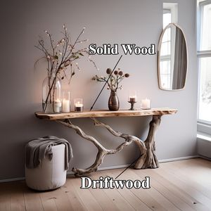 Reclaimed wood console <b>table</b> rustic farmhouse wooden entry way <b>table</b> console furniture handcrafted refined <b>wall</b> <b>table</b> unique hom - Product Image 3