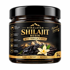 Résine de Shilajit de l'Himalaya à la saveur vanille 30g, résine de Shilajit pure pour le bien-être quotidien, favorisant l'énergie et la vitalité naturelles - Product Image 2