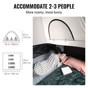 Waterproof PU2000mm Double Layer Truck <b>Bed</b> Tent 6.4-6.7 Pickup Rain Layer Carry <b>Bag</b> Camping Tent for Accommodation - Product Image 6
