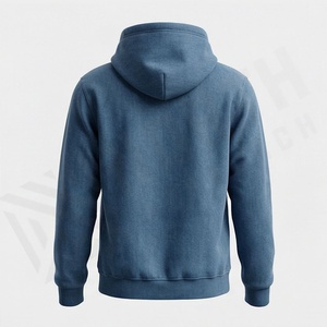 Sweat à capuche thermique surdimensionné pour homme, grande taille, en coton épais 100% avec logo personnalisé, effet vintage délavé, imprimé en molleton français, couleur personnalisée - Product Image 2