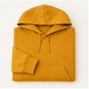 Sudadera con Capucha Clásica para Hombre, Color Mostaza Dorado, Personalizable, con Cordón Tonal y Bolsillo Canguro, MHOOD-0021 - Product Image 5