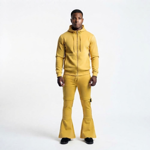 Ensemble de survêtement pour homme de haute qualité avec sweat à capuche et pantalon évasé, survêtement de qualité supérieure, survêtement surdimensionné - Product Image 4