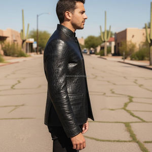 แจ็คเก็ตหนังวัวผ้าแคนวาสสำหรับฤดูหนาวแบบใหม่ พร้อมสีและโลโก้ที่ปรับแต่งได้ โลโก้ด้านหน้า กันน้ำ แจ็คเก็ตบอมเบอร์สำหรับผู้ชาย - Product Image 3