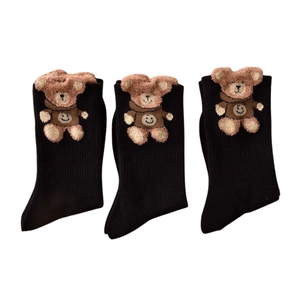 Yarn Bear Socks Women's Mid-Calf Plush Socks Outer Wear Cute Ins Trendy Versatile <b>Stockings</b> Autumn and Winter - Product Image 6
