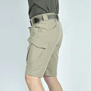 Men's Summer Gym Outdoor Waterproof Casual Cargo Shorts Quick Dry Multi Pocket Elastic Work Trousers Male Tactical Shorts - Product Image 2