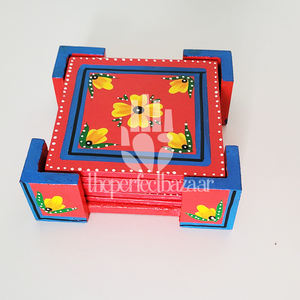 Cesta de Madera Azul y Rosa con Hierba Moonj, Marca theperfectbazaar, Decoración para el Hogar, Hecha en Uttar Pradesh - Product Image 4