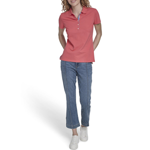 Stylish Button V Neck <b>Womens</b> Polo Shirts Short Sleeve Summer Shirt For Ladies Office Wear Slim Fit Trendy Fashionable Apparel - Product Image 5