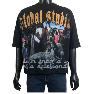 Camiseta Unisex de Lujo 100% Algodón, de Alta Calidad, con Logotipo Personalizado, Corte Cuadrado, Oversize, Diseño Liso, Camiseta Blanca para Hombre - Product Image 2