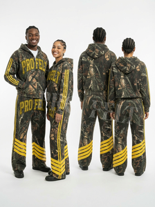 ชุดวอร์มไท-ไดพิมพ์ลายตามสั่ง พร้อมกางเกงลายทางโลโก้แบบกำหนดเอง เสื้อฮู้ดลำลอง กางเกงวอร์มสุดเท่ ชุดสตรีทแวร์สำหรับฤดูหนาว - Product Image 2