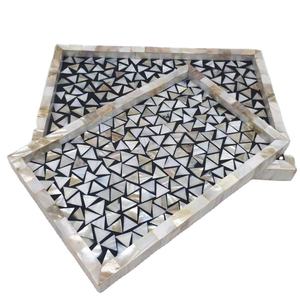 La mejor opción para bandeja de servicio ecológica, diseños personalizados, bandeja de madreperla, placas de cargador de Ramadán, decoración de variedad OEM - Product Image 1