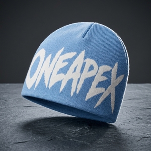 Custom Light Blue Knit Beanie Hat White Custom Logo Ribbed <b>Winter</b> <b>Cap</b> Unisex Streetwear Fashion Headwear Wholesale Manufacturer - Product Image 3