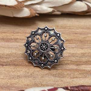 แหวนโบโฮลายแมนดาลา แหวนวินเทจลายดอกไม้ แหวนทองเหลืองสำหรับผู้หญิง แหวนเงินออกซิไดซ์ เครื่องประดับชาติพันธุ์ ลายดอกไม้แบบชนเผ่า ขายส่ง - Product Image 3