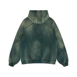 Sudadera con Capucha de Corte Holgado, 400 g/m², Lavado Ácido, Efecto Desgastado por el Sol, con Pedrería, 100% Algodón, Forro Polar de Invierno - Product Image 3