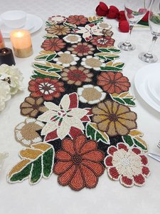 Manteles y Alfombrillas de Tela Bordados con Flores, Hechos a Mano, de Lujo, Ecológicos, Duraderos, Ligeros, Ajustables y con Forma Personalizada - Product Image 4