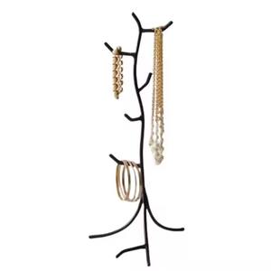 Support de présentation de bijoux moderne en métal pour colliers et boucles d'oreilles, à poser sur table - Product Image 4