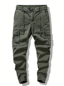Pantalones Cargo de Algodón para Hombre, Modernos, con Material Transpirable y Ajuste Cómodo para Usar Todo el Día, con Múltiples Bolsillos, Casuales - Product Image 1