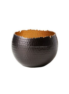 Bol martelé antique avec vaisselle en métal plaqué or ou poli bols de service pour décor de table de fête - Product Image 5