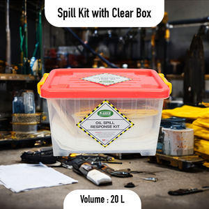 Kit professionnel de tampons absorbants d'hydrocarbures portables de 20 L pour l'urgence, EPI pour l'atelier industriel et la gestion des déversements marins - Product Image 3