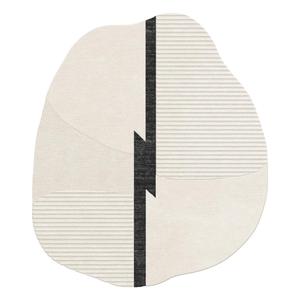 Tapis géométrique de qualité supérieure en laine/viscose tufté à la main / Beige, adapté aux animaux domestiques, antidérapant, à prix avantageux INDIAN TEXTILES H/L - Product Image 3
