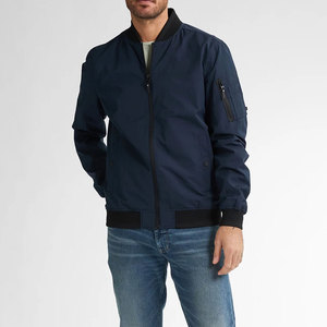 Chaqueta Bomber de Algodón Tejido de Alta Calidad con Logotipo Bordado Personalizado, Chaqueta de Invierno para Hombre con Cierre de Cremallera, Chaquetas Bomber para Hombre - Product Image 4