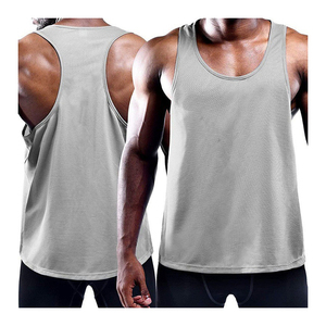 Camiseta sin Mangas Amarilla para Hombre, Modelo 2026, Más Vendida, Color Sólido, Tejida, Cuello Redondo, Secado Rápido, Estilo Deportivo, Compresión - Product Image 3