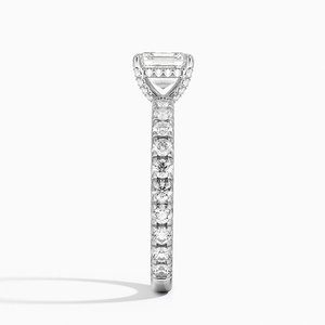 BOJ <b>Ring</b> 055 Asscher Cut 925 <b>Silver</b> Olympia Three Quarter Coverage Diamond 2ct D Color VVS1 Moissanite GRA Certified <b>Ring</b> - Product Image 3