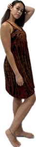 Bohemian Reverse Tie Dye Midi Dress Rayon Spandex <b>Festival</b> Wear - Product Image 5