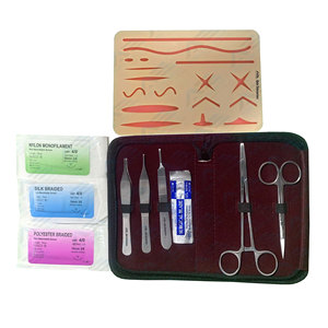 Kit de formation pour étudiants en médecine Medic Instruments, coussin d'entraînement à la suture en acier inoxydable de haute qualité, kit de suture en gros - Product Image 1