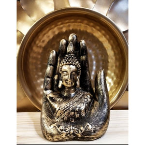 Idole Bouddha Main de Bénédiction, design Art Déco, origine indienne, pour Diwali et les occasions de mariage - Product Image 2