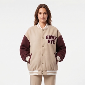 Chaqueta Varsity de Invierno 2026 Personalizada al por Mayor, Chaqueta Bomber de Alta Calidad para Mujer, Ropa Exterior con Logotipo Bordado Personalizado - Product Image 6