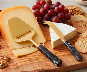 Luxury <b>Cheese</b> <b>Knife</b> <b>Set</b> With Gold Blade And Marble Handle Durable For Kitchenware Use Dining Camping And Hotel Use - Product Image 5