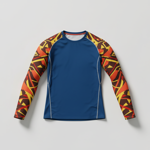 Wholesale Custom Sublimated <b>Compression</b> Gym <b>Shirt</b> Long Sleeve BJJ Rashguard MMA Rash Guard Fully Sublimation Printed Low price - Product Image 5
