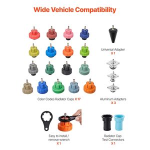 Kit Tester Pressione Liquido Refrigerante 47 Pezzi, Kit Riempimento Radiatore Sottovuoto con 3 Adattatori Metallici Universali per Strumenti di Ispezione Auto - Product Image 3