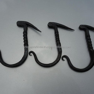 Crochets en métal personnalisés design antique Crochet mural en fer forgé Couleur noire Cuisine Espace Animal Forme personnalisée Taille Grossiste - Product Image 4