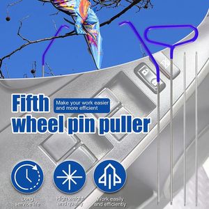 Ensemble d'outils de réparation automobile portable 68 pouces avec crochet en J, 25 pièces en acier inoxydable, poignée pour goupille de roue cinquième roue, outils de réparation de pneus, modèle bleu préféré - Product Image 4