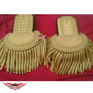 KEW - Epaulette de Hombro Bordado en Oro Estilo Napoleónico Francés, Ecológico, Vintage y Lujoso, Accesorio de Vestimenta Ceremonial Personalizado - Product Image 1